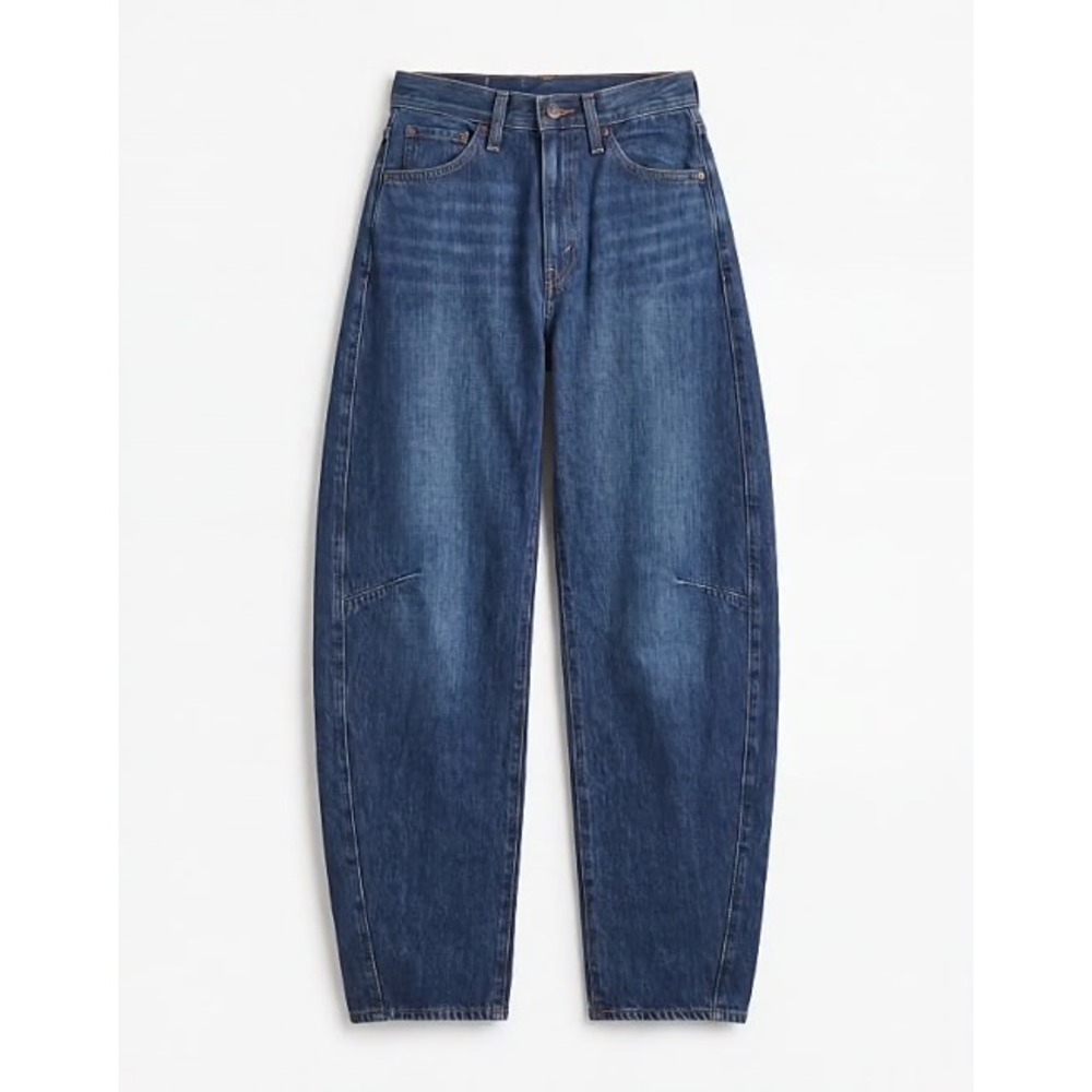 Levis Cinch Barrel Jeans Dark Wash High Rise Tapered Leg Indigo Blue 29